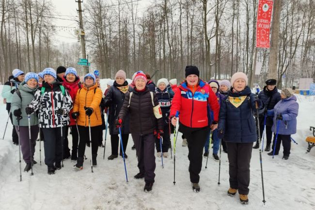 Любители северной ходьбы провели спортивный праздник