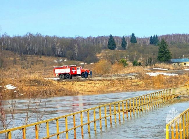 В Тульской области спасатели доставили врачей к пациенту на пожарной машине