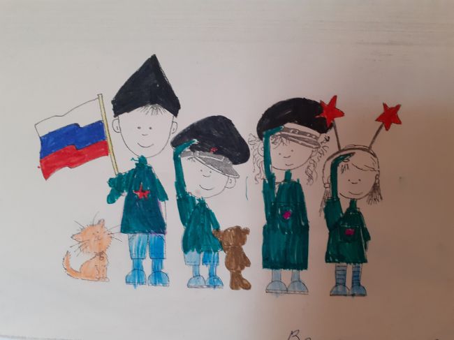 В Борисовской библиотеке организована выставка детских рисунков «Флаг моей страны»