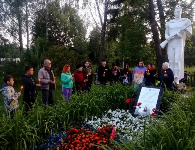 Акция «Свеча памяти» прошла в селе Поповка