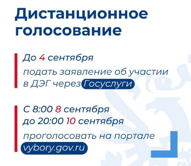 Сегодня – последний день подачи заявлений для участия в дистанционном голосовании Сегодня – последний день подачи заявлений для участия в дистанционном голосовании