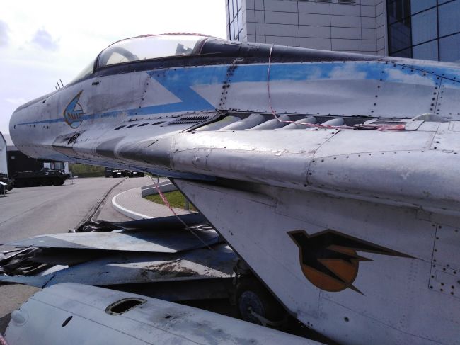 Истребитель МиГ-29 стал объектом повышенного внимания гостей парка «Патриот» в Туле
