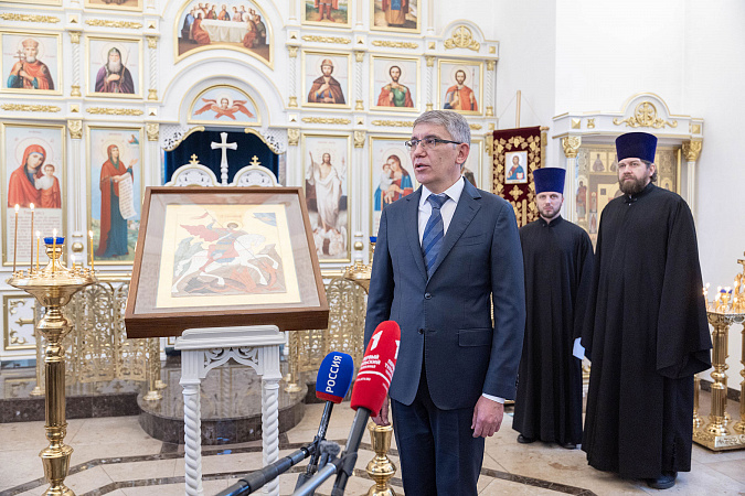 Дмитрий Миляев передал храму иконы Божией Матери «Утоли моя печали» икону св. Георгия Победоносца Дмитрий Миляев передал храму иконы Божией Матери «Утоли моя печали» икону св. Георгия Победоносца
