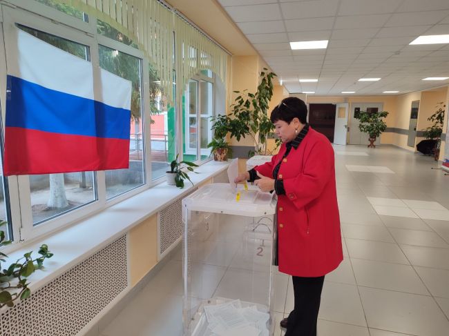 На именном участке  Семена Челюскина проголосовала заместитель главы администрации Елена Миронова