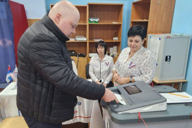 Андрей Мазов принял  участие в голосовании на выборах Президента Российской Федерации