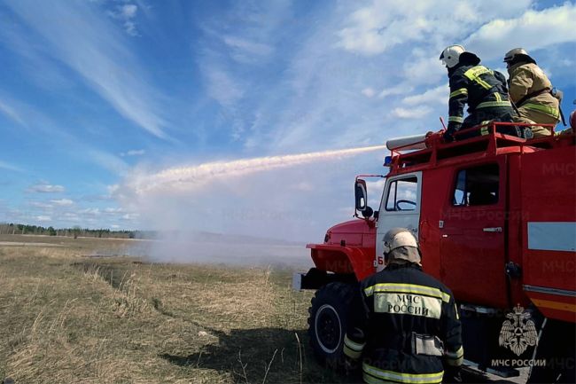 В Белёве прошли учения сотрудников МЧС России по тушению пала травы