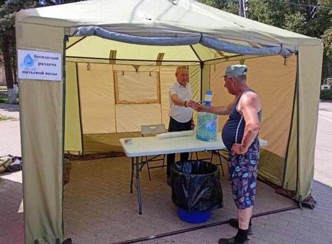На территории города Белева организованы пункты бесплатной раздачи питьевой воды