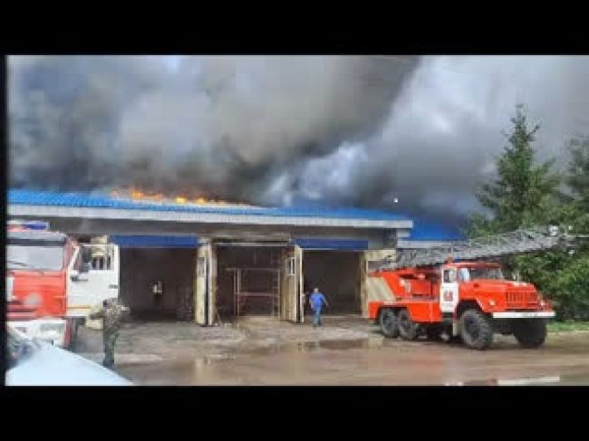 В Богородицке произошло возгорание на территории пожарной части