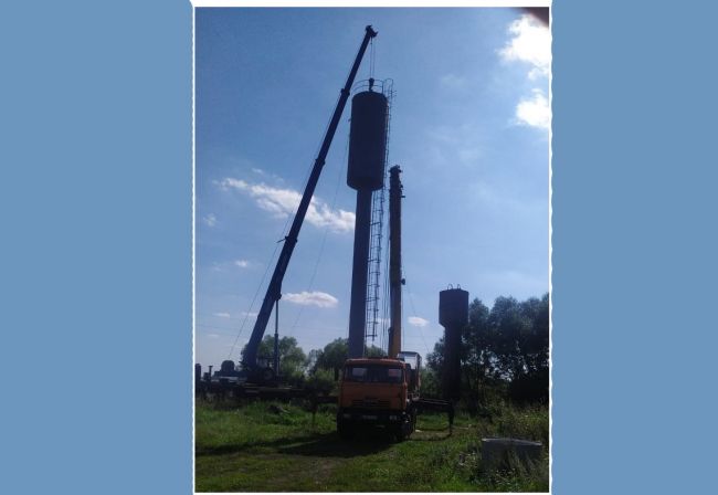 В богородицкой деревне Колодези построили новую водонапорную башню