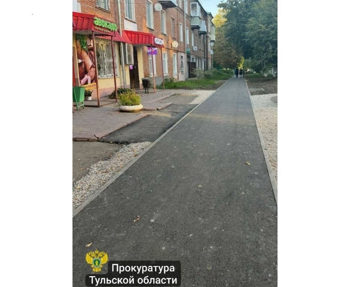 В Тульской области прокуратура обязала отремонтировать тротуары