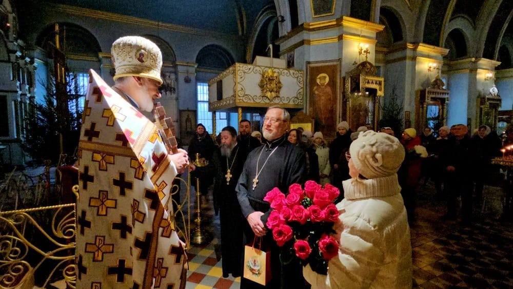 Духовенство и прихожане поздравили благочинного Богородицкого округа с 70-летием и тезоименитством