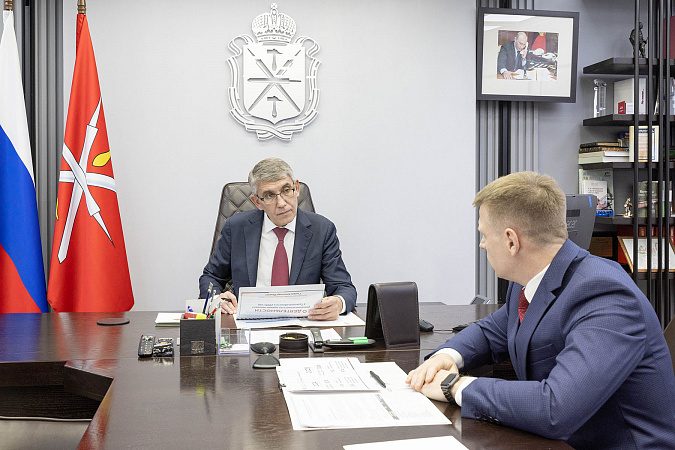 Дмитрий Миляев провел встречу с Уполномоченным по правам человека в Тульской области Александром Головиным Дмитрий Миляев провел встречу с Уполномоченным по правам человека в Тульской области Александром Головиным