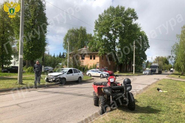 В городе Щекино подростки на квадроцикле попали в ДТП