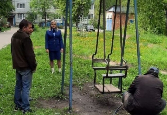 Детскую площадку в Кимовске привели в порядок после вмешательства прокуратуры 