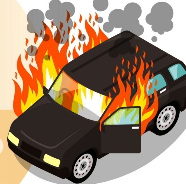 Что делать при возгорании автомобиля