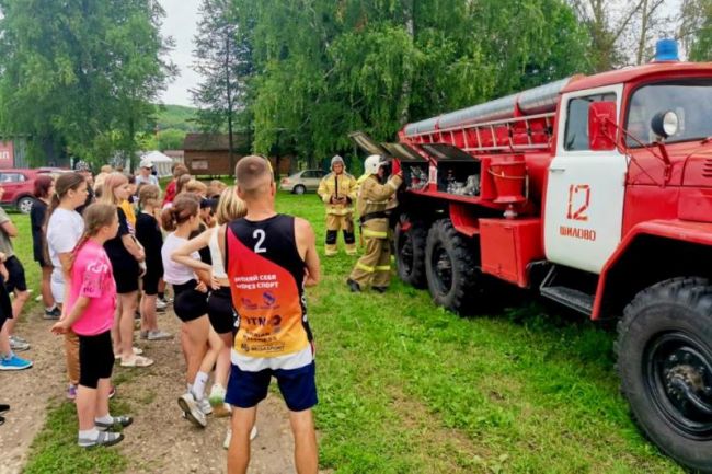 Детей, отдыхающих в лагере «Олимп», научили пожарной безопасности