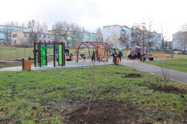 В Ефремове началось озеленение сквера «Знайка»