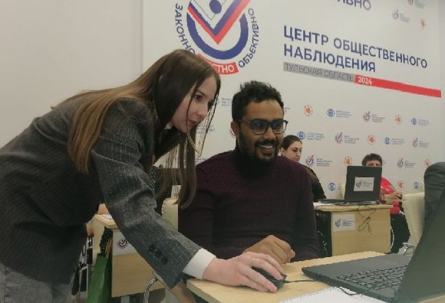 Иностранные гости в режиме онлайн посмотрели за голосованием в Тульской области