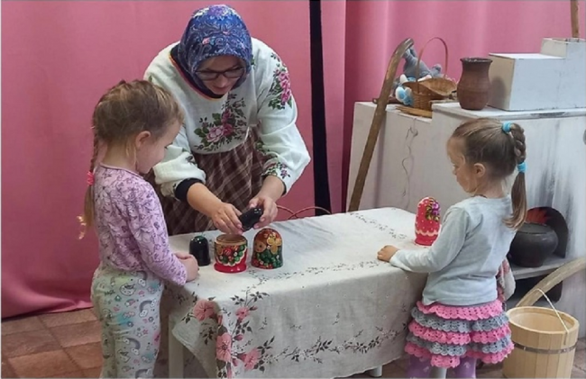 В Киреевском детском саду «Теремок» дети познакомились с культурой Руси