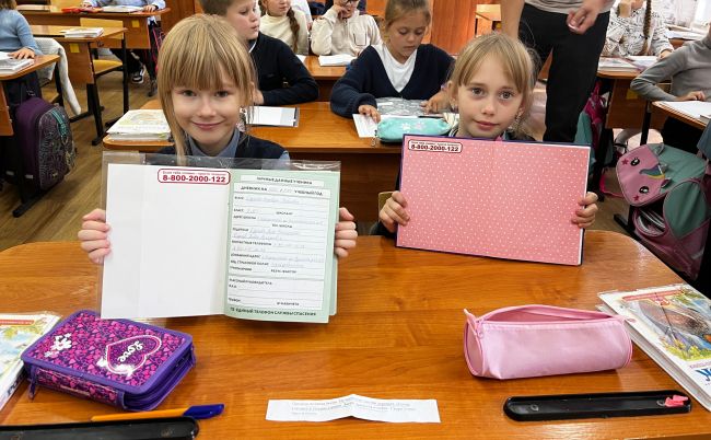 В Бородинской школе телефон доверия в каждом дневнике