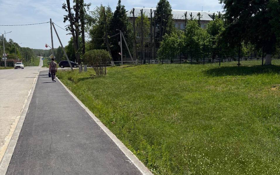 В Киреевском районе благоустроили пешеходные зоны благодаря программе «Наш район»