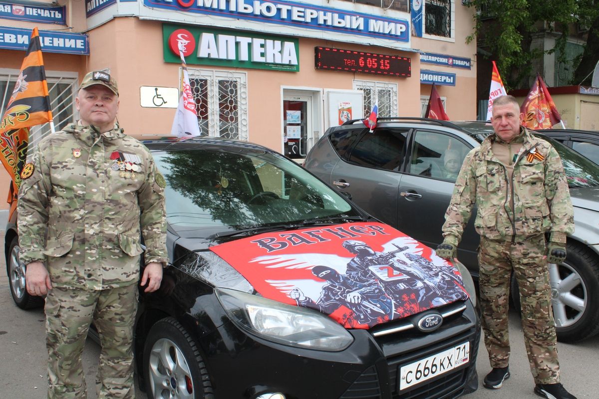 Киреевчане приняли участие в победном автопробеге. Фоторепортаж