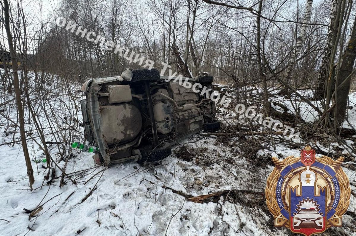 В Киреевском районе пьяный водитель на «Ниссане» вылетел в кювет