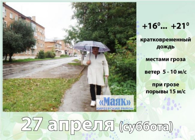 27 апреля: погода в Киреевском районе и народные приметы дня