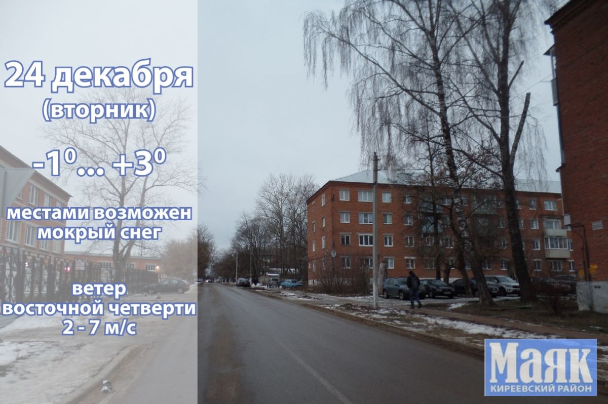 24 декабря: погода в Киреевском районе и народные приметы