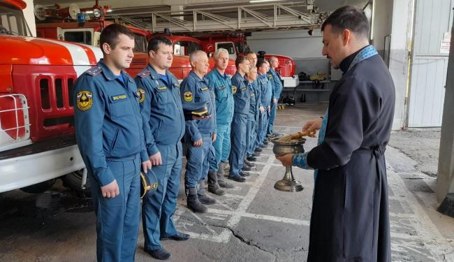 В Киреевске прошёл молебен для пожарных