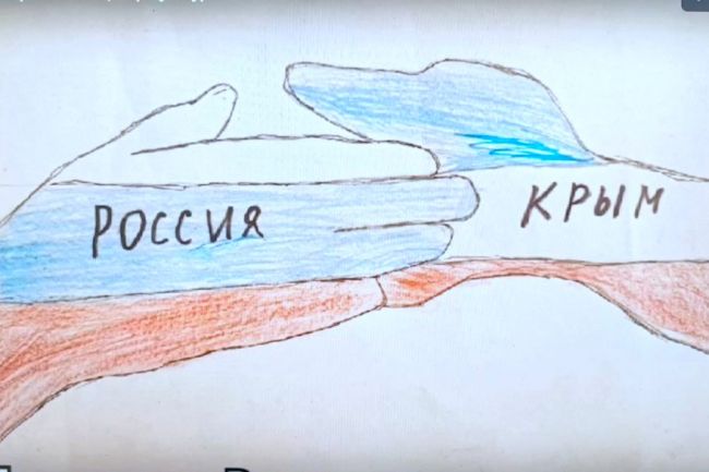 Выставка рисунков ко Дню воссоединения Крыма с Россией