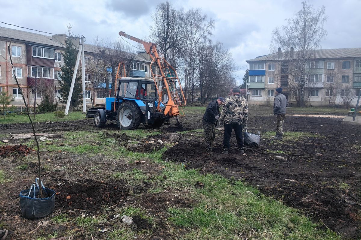 Куркинский район стал зеленее: высадили молодые липы Куркинский район стал зеленее: высадили молодые липы