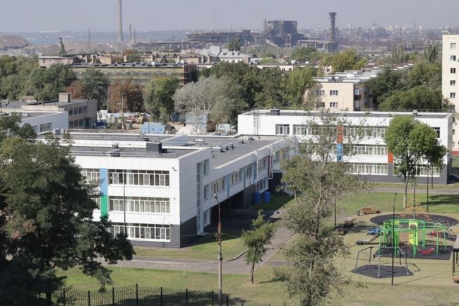 Тульские строители восстановили школу в Мариуполе к новому учебному году