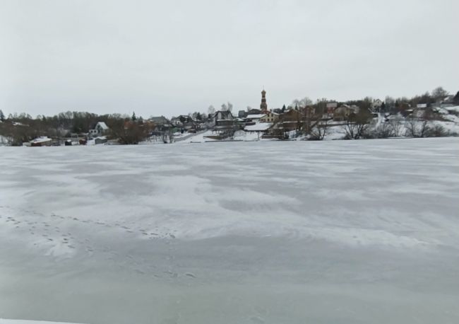 Толщина льда на новомосковских водоемах 26 февраля