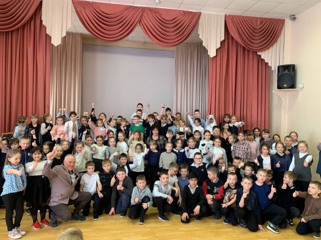 Одоевские школьники встретились с участником ликвидации последствий аварии на Чернобыльской АЭС