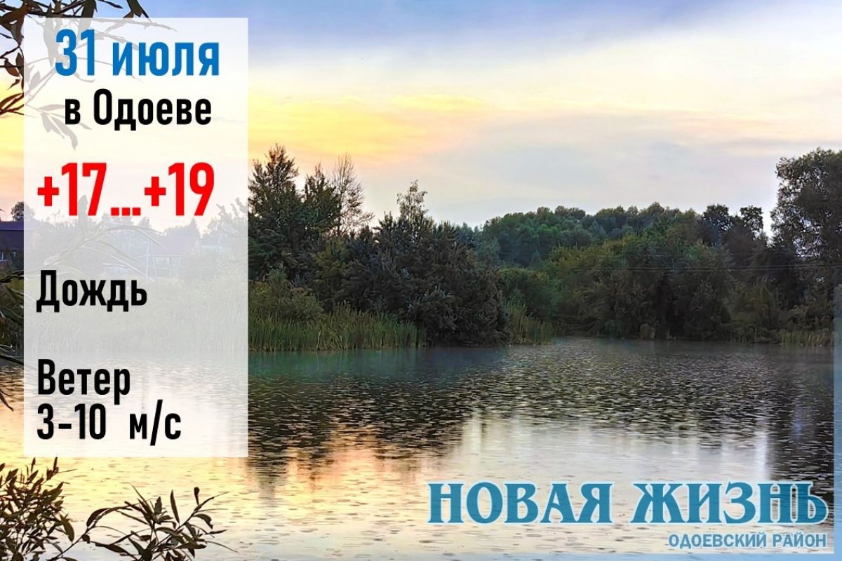 31 июля - пасмурно и дождливо в Одоеве