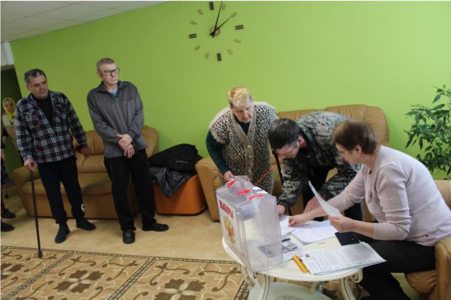 Проголосовали проживающие в Социально-реабилитационном центре в Одоеве