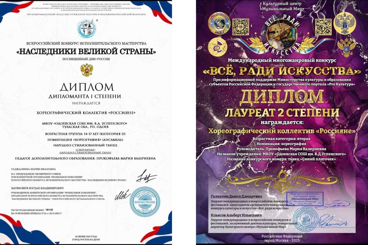 Две победы одоевских «Россиян»
