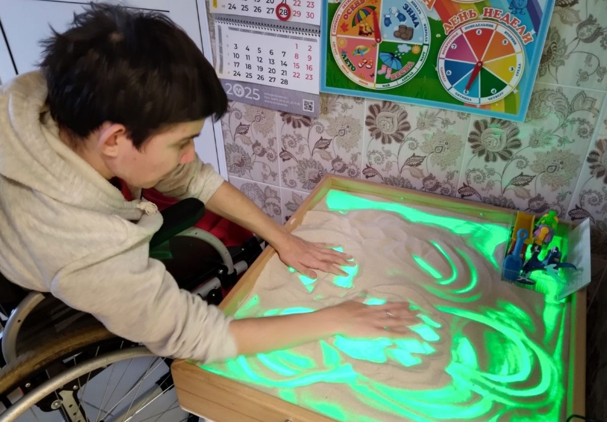 Николожупанцы занимаются песочной терапией Николожупанцы занимаются песочной терапией