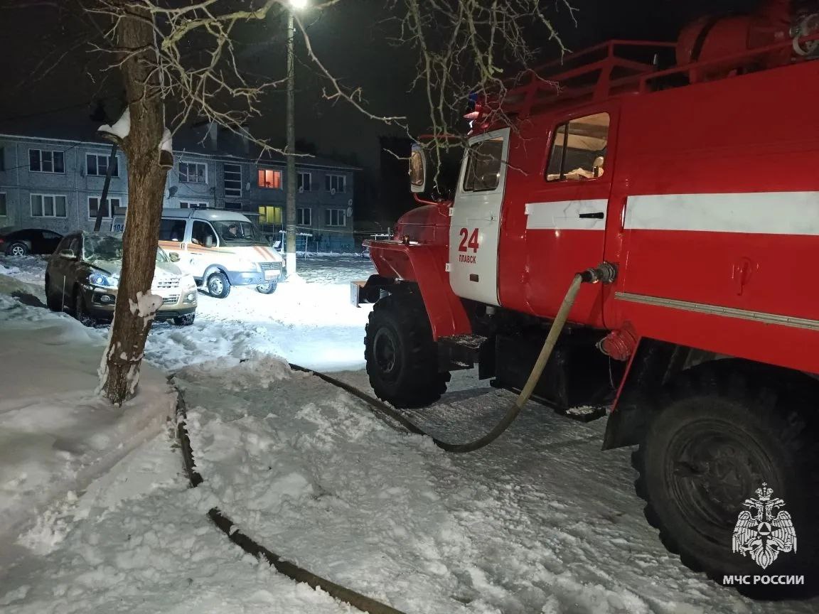 При пожаре в Плавском районе погиб мужчина