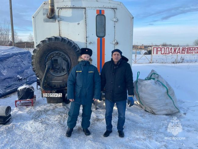 В Щекинском районе спасатели оказали помощь водителю большегруза