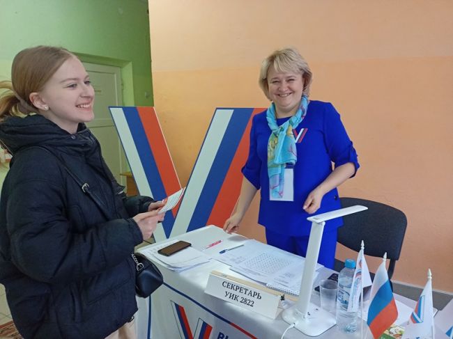 Молодые щекинцы активно голосуют на выборах Президента РФ
