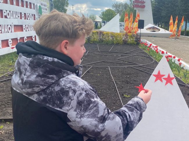Щекинские волонтеры провели акцию «Звезды победителей»