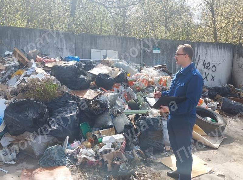 Алексинская прокуратура после жалоб жителей провела проверку свалки возле кладбища