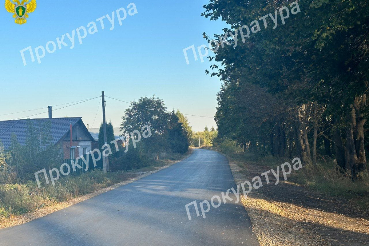 Благодаря прокуратуре в Волово автомобильная дорога приведена в порядок