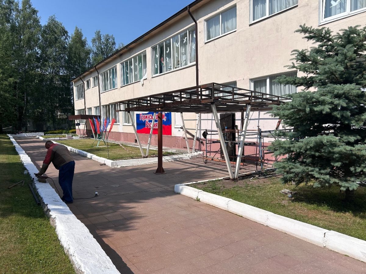 В Суворове в Центре творческого развития по программе «Народный бюджет» ремонтируют козырёк здания В Суворове в Центре творческого развития по программе «Народный бюджет» ремонтируют козырёк здания