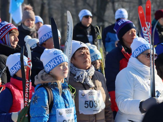 6000 жителей Тульской области приняли участие в «Лыжне России»