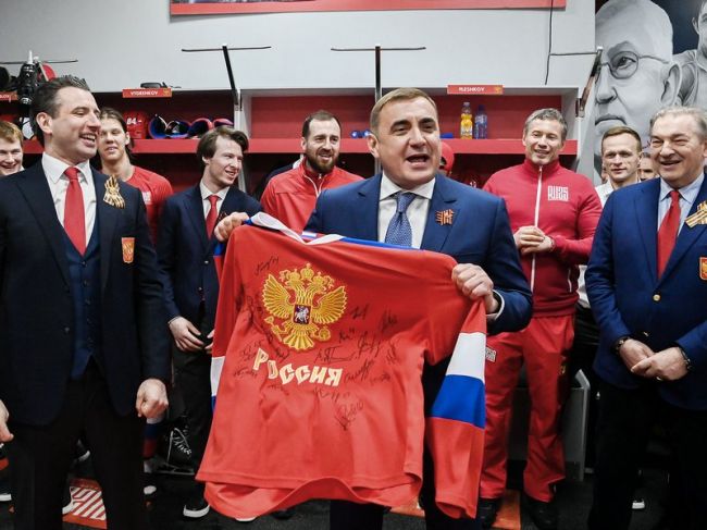 В Туле прошел хоккейный матч между сборными России и Белоруссии