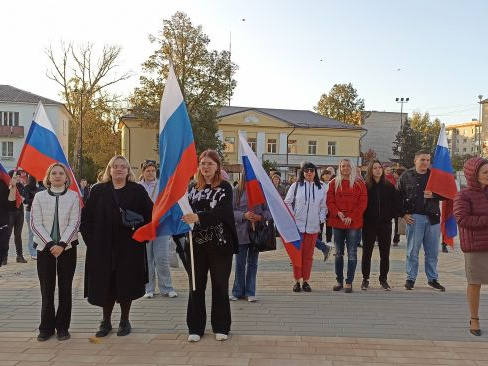 Ясногорцы отметили первую годовщину воссоединения Донбасса и  Новороссии с Россией