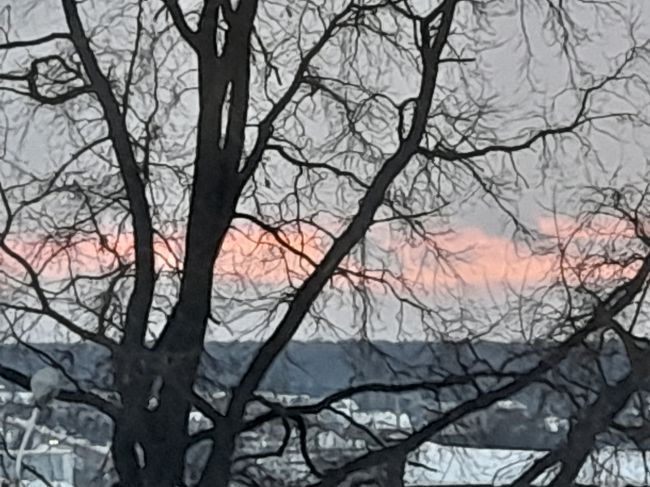 Вечерний закат в Ясногорске предупредил о морозной ночи